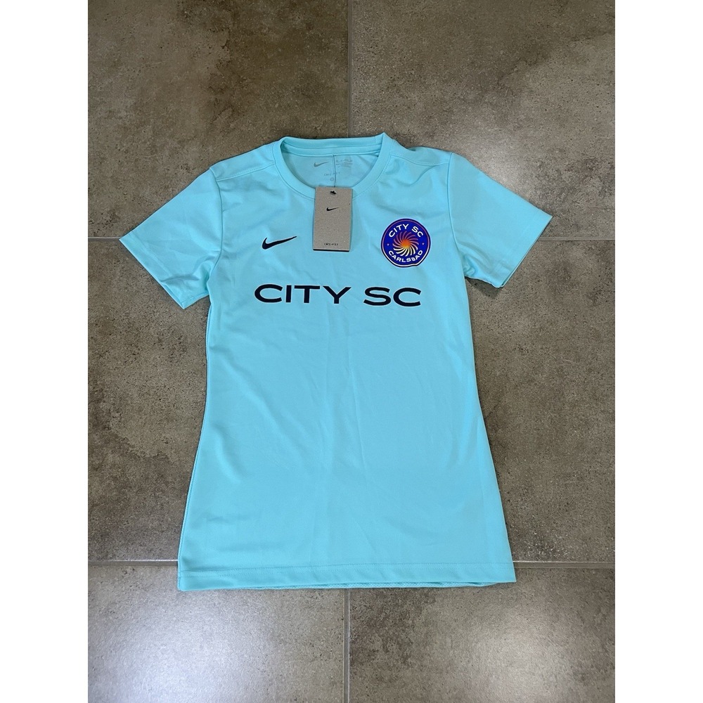 NWT Nike City SC Carlsbad Women's XS Soccer Jersey Teal Dri-Fit California Club